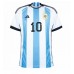 Muški Nogometni Dres Argentina Lionel Messi #10 Domaci SP 2022 Kratak Rukav